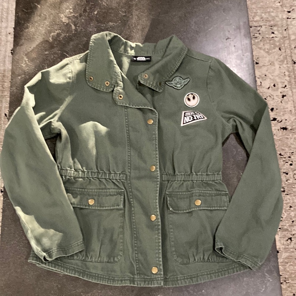 Green Women's Jacket with Patches